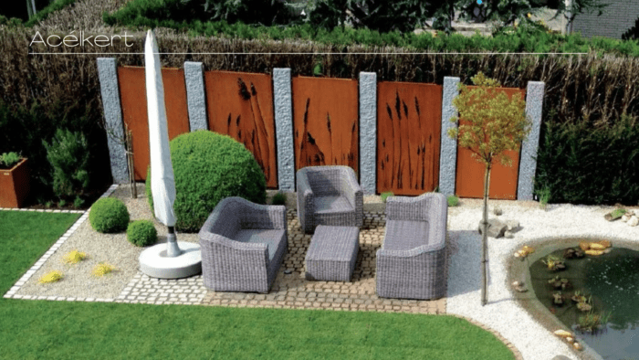 Lézervágott belátásgátló paraván