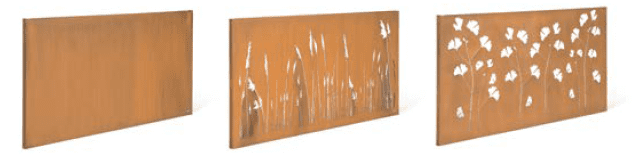 Lézervágott belátásgátló paraván