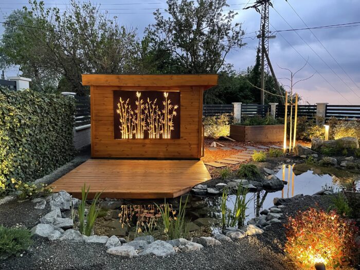 Lézervágott belátásgátló paraván