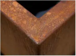 Corten acél felület